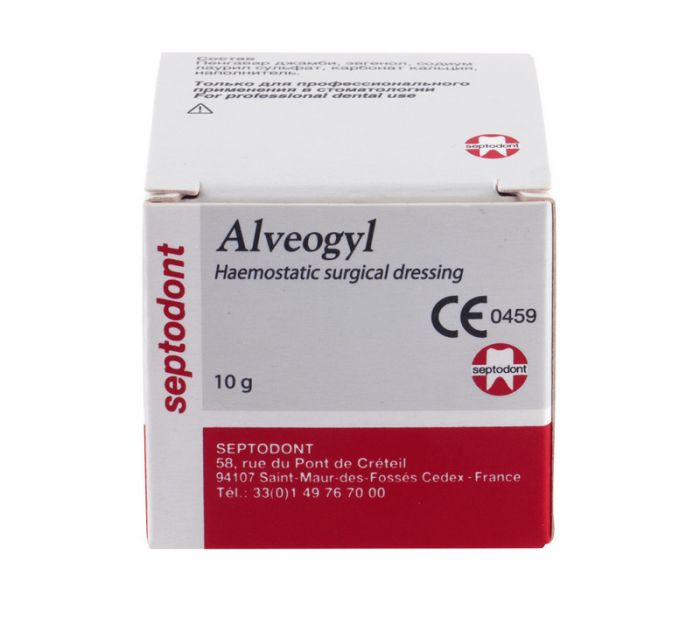 Alveogyl-паста для альвеолярных повязок, 10 г