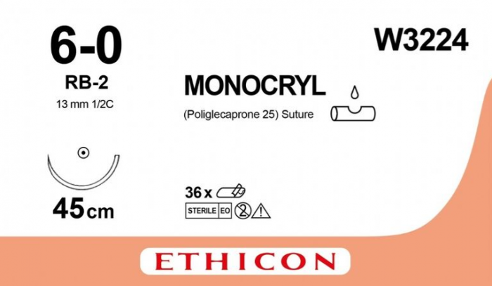 Шовный материал Ethicon Monocryl W3224